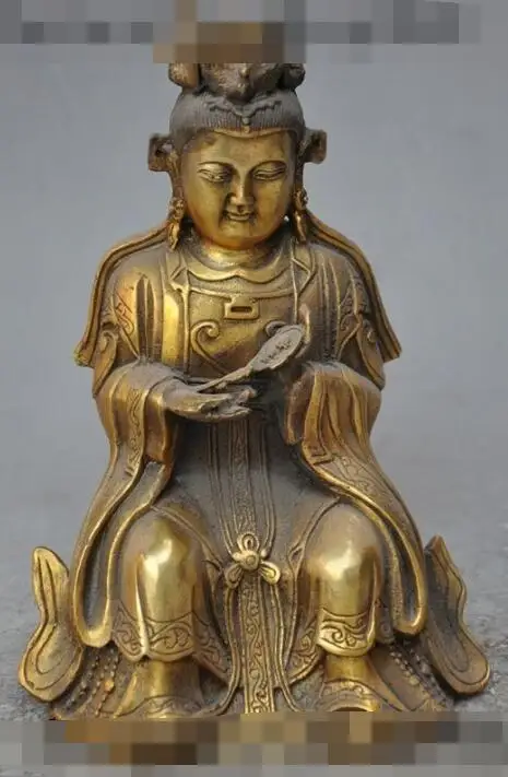 S00551 8"tibet buddhism temple bronze gilt kwan-yin GuanYin Bodhisattva Goddess statue (B0413)
S00551 8"tibet buddhism temple bronze gilt kwan-yin GuanYin Bodhisattva Goddess statue (B0413)
