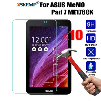 XSKEMP 10Pcs/Lot 9H Anti-shatter Tempered Glass Film For ASUS MeMO Pad 7 ME176CX Ultra Clear Glossy Tablet Screen Protector Film
XSKEMP 10Pcs/Lot 9H Anti-shatter Tempered Glass Film For ASUS MeMO Pad 7 ME176CX Ultra Clear Glossy Tablet Screen Protector Film