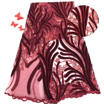 Latest wine red Color French Nigerian Lace Fabric with Sequins African French Velvet Tulle Lace African Lace Fabric Wedding
Latest wine red Color French Nigerian Lace Fabric with Sequins African French Velvet Tulle Lace African Lace Fabric Wedding