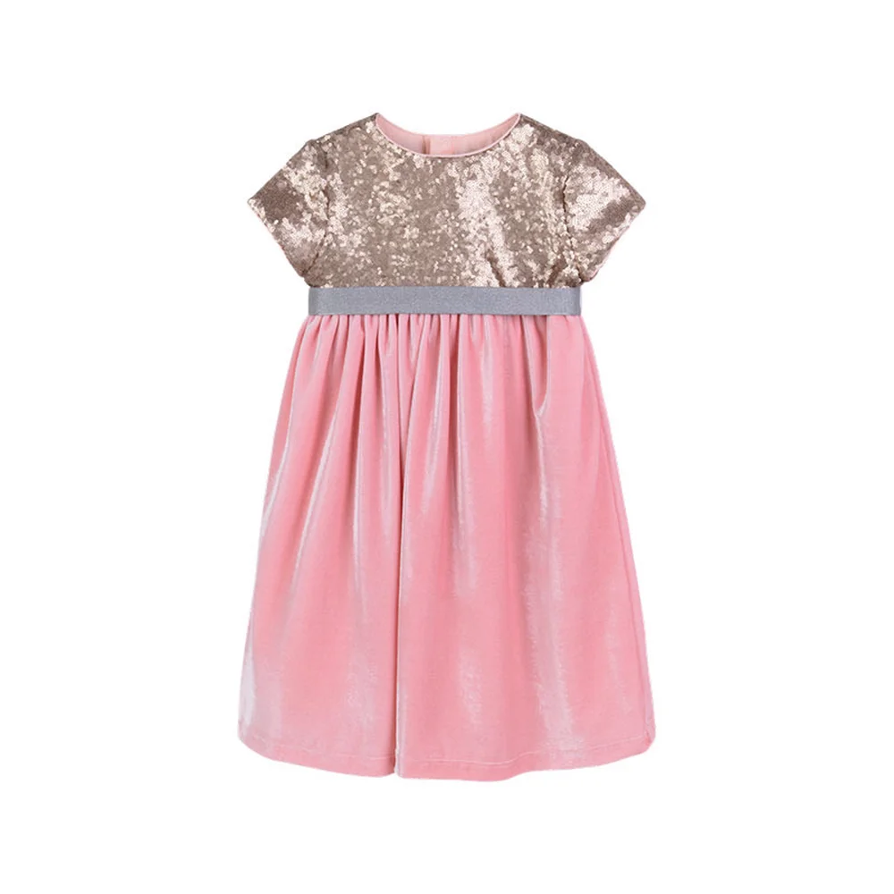 2019 Summer New Fashion Girls Wear Sequins Velvet Stitching Emperor High Waist Retro Elegant Short-sleeved Formal Dress
2019 Summer New Fashion Girls Wear Sequins Velvet Stitching Emperor High Waist Retro Elegant Short-sleeved Formal Dress