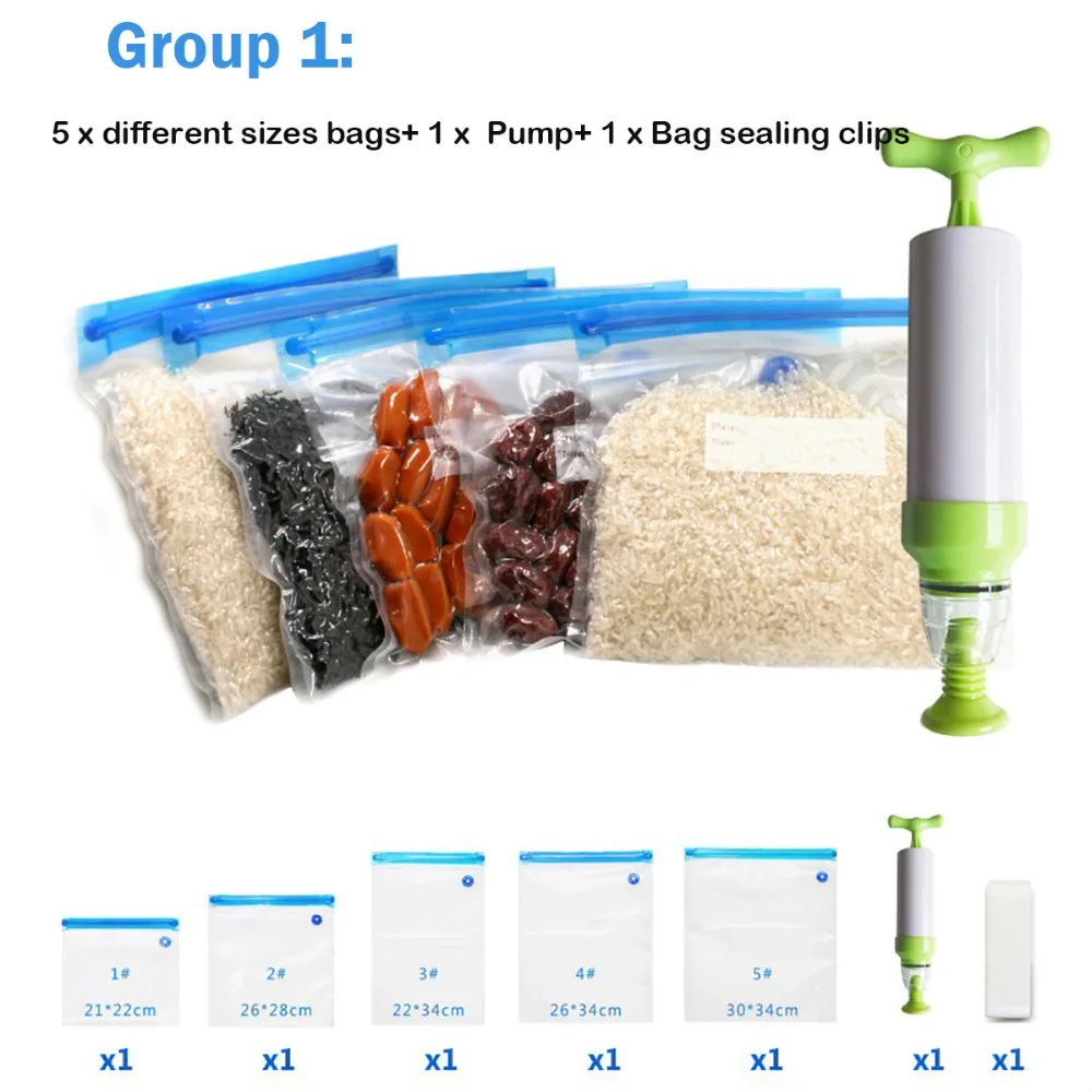 5pcs/10pcs Vacuum Bag Food Air Vacuum Compressed Bag Organizer with Hand Vacuum Pump Transparent Sealed Reusable Storage Bags
5pcs/10pcs Vacuum Bag Food Air Vacuum Compressed Bag Organizer with Hand Vacuum Pump Transparent Sealed Reusable Storage Bags