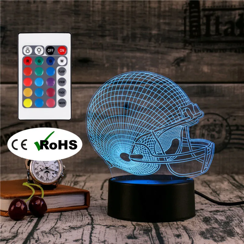3D Led Novety Lighting Creative Gift Night Light Table Lamp Bedside Helmet Light Led Home Corridor Hotel Party Atmosphere Lights
3D Led Novety Lighting Creative Gift Night Light Table Lamp Bedside Helmet Light Led Home Corridor Hotel Party Atmosphere Lights