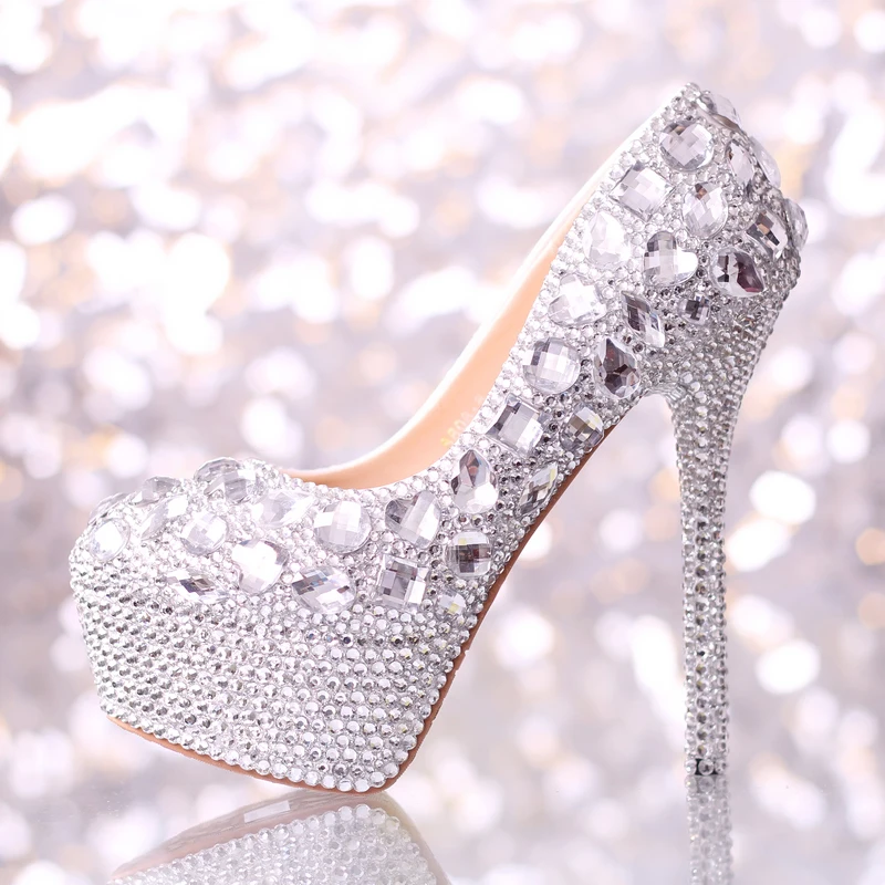 women of 2016 new super waterproof shoes white wedding bride high-heeled shoes 14cm women's shoe with a fine crystal shoes
women of 2016 new super waterproof shoes white wedding bride high-heeled shoes 14cm women's shoe with a fine crystal shoes