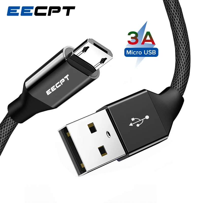 EECPT Micro USB Cable 3A Quick Charge Mobile Phone Cable for Samsung S7 S6 Xiaomi Huawei LG Microusb Data Charger Wire USB Cord
EECPT Micro USB Cable 3A Quick Charge Mobile Phone Cable for Samsung S7 S6 Xiaomi Huawei LG Microusb Data Charger Wire USB Cord