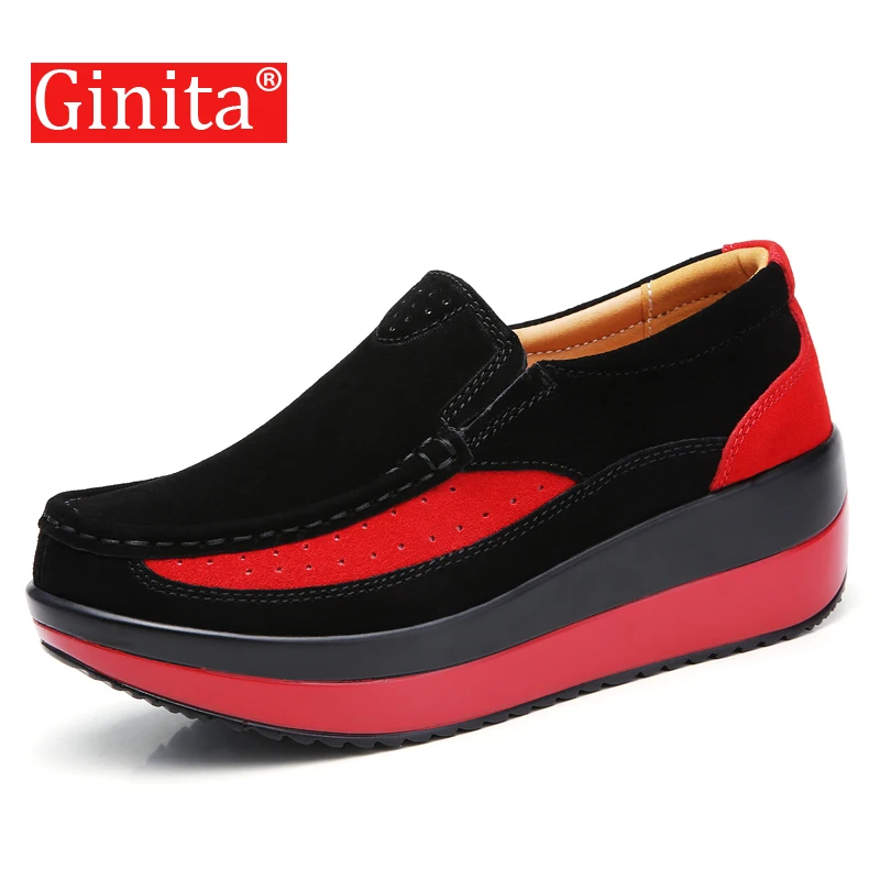 Ginita Spring Wedges Platform Shoes Women Cow Suede Leather Loafers Breathable Height Increasing Slip On Shoes zapatillas mujer
Ginita Spring Wedges Platform Shoes Women Cow Suede Leather Loafers Breathable Height Increasing Slip On Shoes zapatillas mujer