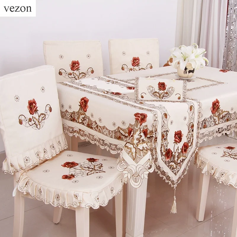 vezon Hot Elegant Embroidery Floral Tablecloth Handmade Cutwork Embroidered Table Linen Cloth Cover Overlays Home Textile Decor
vezon Hot Elegant Embroidery Floral Tablecloth Handmade Cutwork Embroidered Table Linen Cloth Cover Overlays Home Textile Decor
