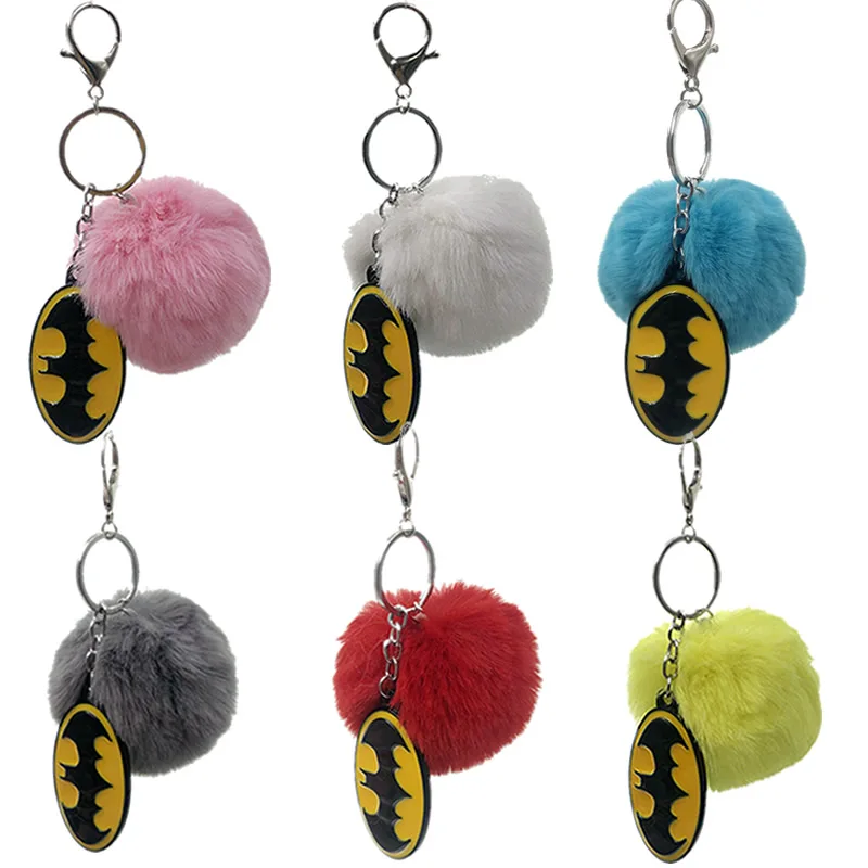 Fashion Batman Keychain Pompom Avengers Key Chains Jewelry Fur Ball Key Chain Fluffy Pom Pom Keyring For Women Car Bag Key Ring
Fashion Batman Keychain Pompom Avengers Key Chains Jewelry Fur Ball Key Chain Fluffy Pom Pom Keyring For Women Car Bag Key Ring