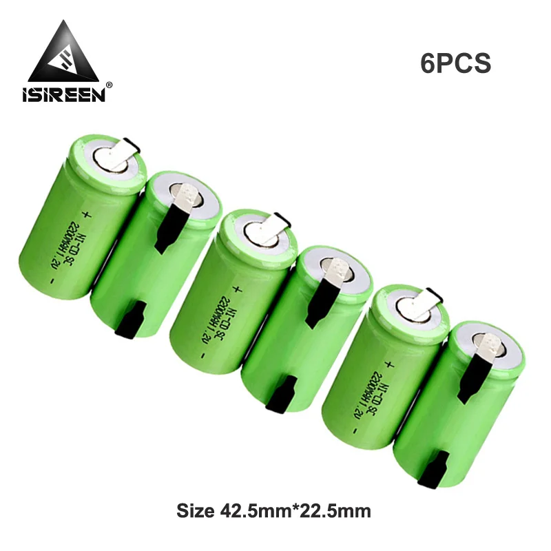 SC Ni-CD 1.2V 2200mAh Rechargeable Battery Cells DIY 7.2V 9.6V 12V 18V Battery Packs Subc Ni CD Electric Power Tools Accumulator
SC Ni-CD 1.2V 2200mAh Rechargeable Battery Cells DIY 7.2V 9.6V 12V 18V Battery Packs Subc Ni CD Electric Power Tools Accumulator