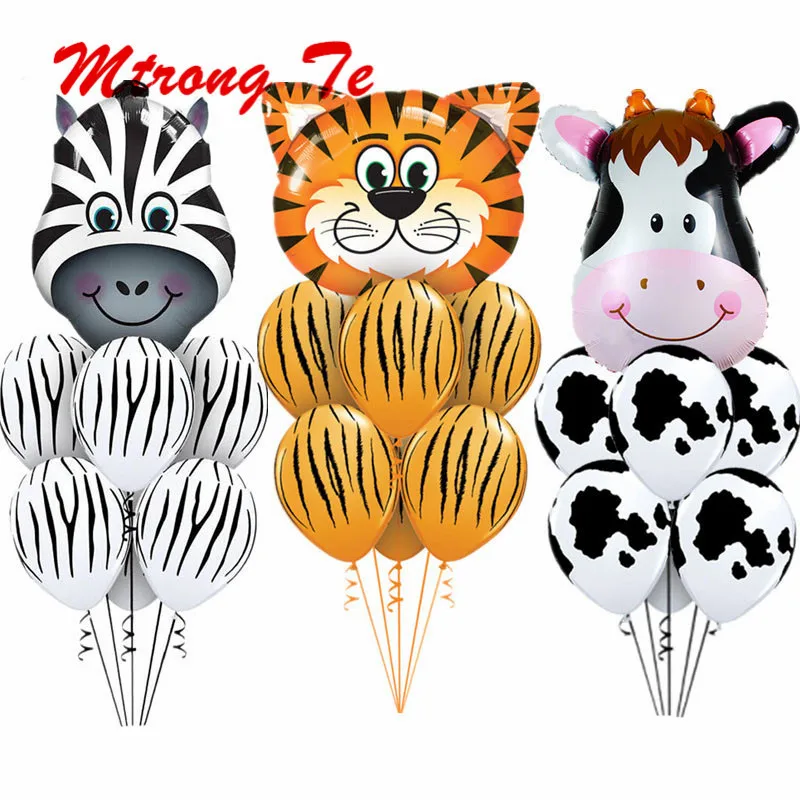 Large Animal Tiger Zebra Cow Head Air Helium Balloon Birthday Animal Zoo Theme Party Tiger Stripe Latex Globos Decoration Balaos
Large Animal Tiger Zebra Cow Head Air Helium Balloon Birthday Animal Zoo Theme Party Tiger Stripe Latex Globos Decoration Balaos