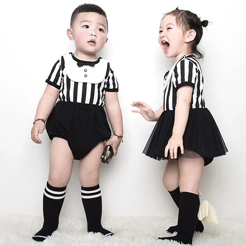 Brother and Sister Clothes Boy Gentleman Romper Girl Dress Romper Baby Black Jumpsuit Kids Bow Tie One-piece Clothes For Newborn
Brother and Sister Clothes Boy Gentleman Romper Girl Dress Romper Baby Black Jumpsuit Kids Bow Tie One-piece Clothes For Newborn