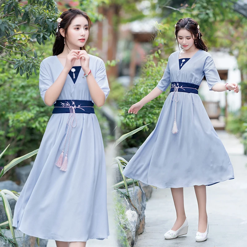 Traditional Hanfu Dress Folk Dress Costume Chinese Dance Costumes Hanfu Tang Women Chinese Dress Cheongsam Dress Oriental DL3752
Traditional Hanfu Dress Folk Dress Costume Chinese Dance Costumes Hanfu Tang Women Chinese Dress Cheongsam Dress Oriental DL3752