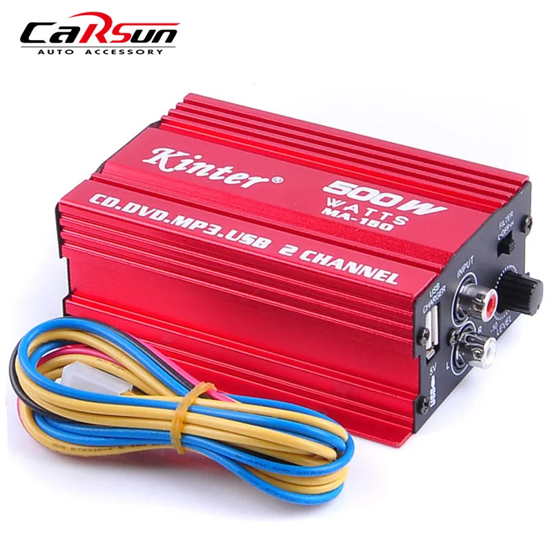 Car Amplifier AMP 2CH 500W USB Hi-Fi Digital Stereo Amplifier Car/ Motorcycle / Boat /MP3/MP4/CD MA-150 Car Styling
Car Amplifier AMP 2CH 500W USB Hi-Fi Digital Stereo Amplifier Car/ Motorcycle / Boat /MP3/MP4/CD MA-150 Car Styling