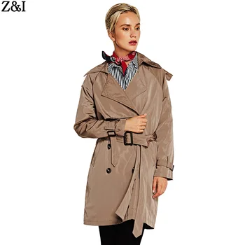 2019 Spring and Autumn New Slim Long Women's Windbreaker Lapel Double-breasted Ladies Windbreaker
2019 Spring and Autumn New Slim Long Women's Windbreaker Lapel Double-breasted Ladies Windbreaker
