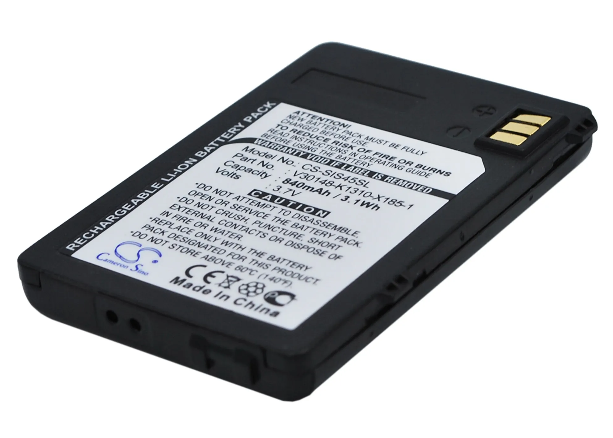 Cameron Sino Battery For SIEMENS 3618, 6618, ME45, S45, S45i (p/n L36880-N4501-A100, V30145-K1310-X185)
Cameron Sino Battery For SIEMENS 3618, 6618, ME45, S45, S45i (p/n L36880-N4501-A100, V30145-K1310-X185)