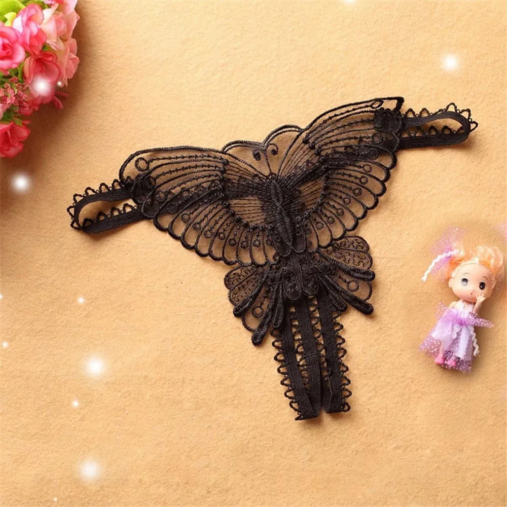 Butterfly Lace Micro Women Open Thongs G Strings Transparent Underwear Fully transparent hollow low waist temptation thong 05*
Butterfly Lace Micro Women Open Thongs G Strings Transparent Underwear Fully transparent hollow low waist temptation thong 05*