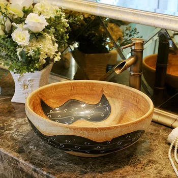 Europe Vintage Style Countertop Basin Sink Handmade Ceramic Bathroom Vessel Sinks bowl wash basin
Europe Vintage Style Countertop Basin Sink Handmade Ceramic Bathroom Vessel Sinks bowl wash basin