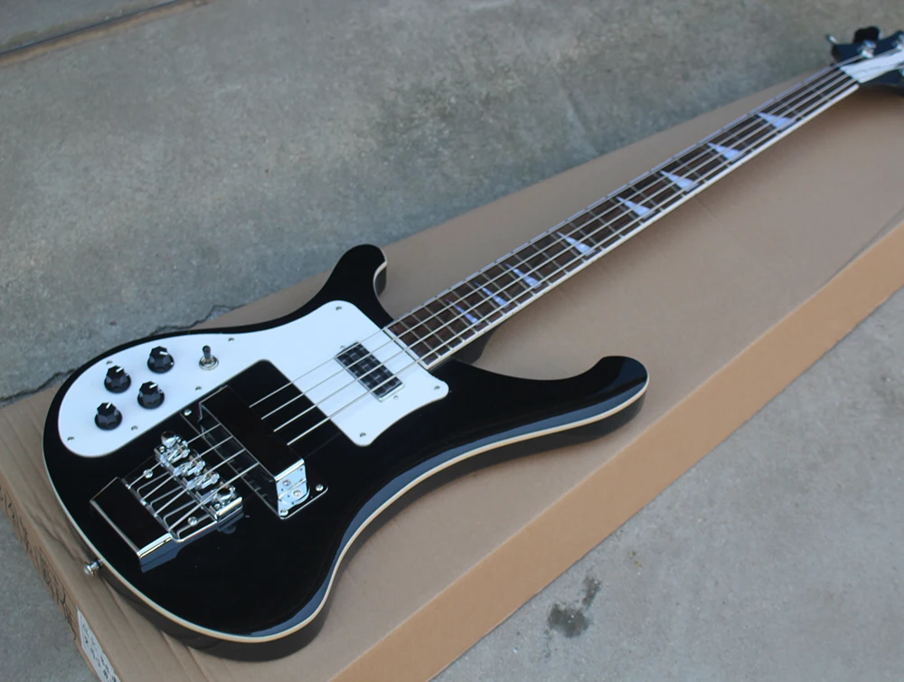 BlackLeft-hand 4-String Electric Bass Guitar with White Pickguard,Rosewood Fretboard,White Binding,offering customized services
BlackLeft-hand 4-String Electric Bass Guitar with White Pickguard,Rosewood Fretboard,White Binding,offering customized services