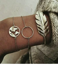 Charmelry Vintage Feather map Charm Bracelets Bangles For Women Fashion Boho Chain Bracelets Sets Jewelry Party Gift
Charmelry Vintage Feather map Charm Bracelets Bangles For Women Fashion Boho Chain Bracelets Sets Jewelry Party Gift