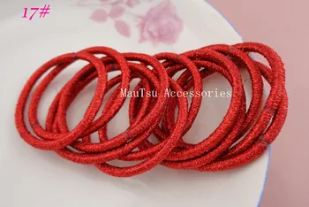 50PCS 4mm Hot Red glitter elastic hair bands ponytail holders with gluing connection,bling bling elastic hair ties
50PCS 4mm Hot Red glitter elastic hair bands ponytail holders with gluing connection,bling bling elastic hair ties