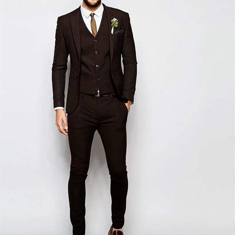 Fashion costume homme Brown Groom Tuxedos for men Groomsmen Mens Wedding Suits Prom Bridegroom men suit (Jacket+Pants+Vest+Tie)
Fashion costume homme Brown Groom Tuxedos for men Groomsmen Mens Wedding Suits Prom Bridegroom men suit (Jacket+Pants+Vest+Tie)