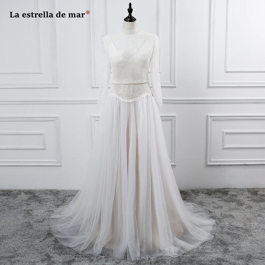 robe mariage new high neck lace long sleeve A Line Ivory boho beach wedding dress real photo trouwjurk suknia slubna
robe mariage new high neck lace long sleeve A Line Ivory boho beach wedding dress real photo trouwjurk suknia slubna