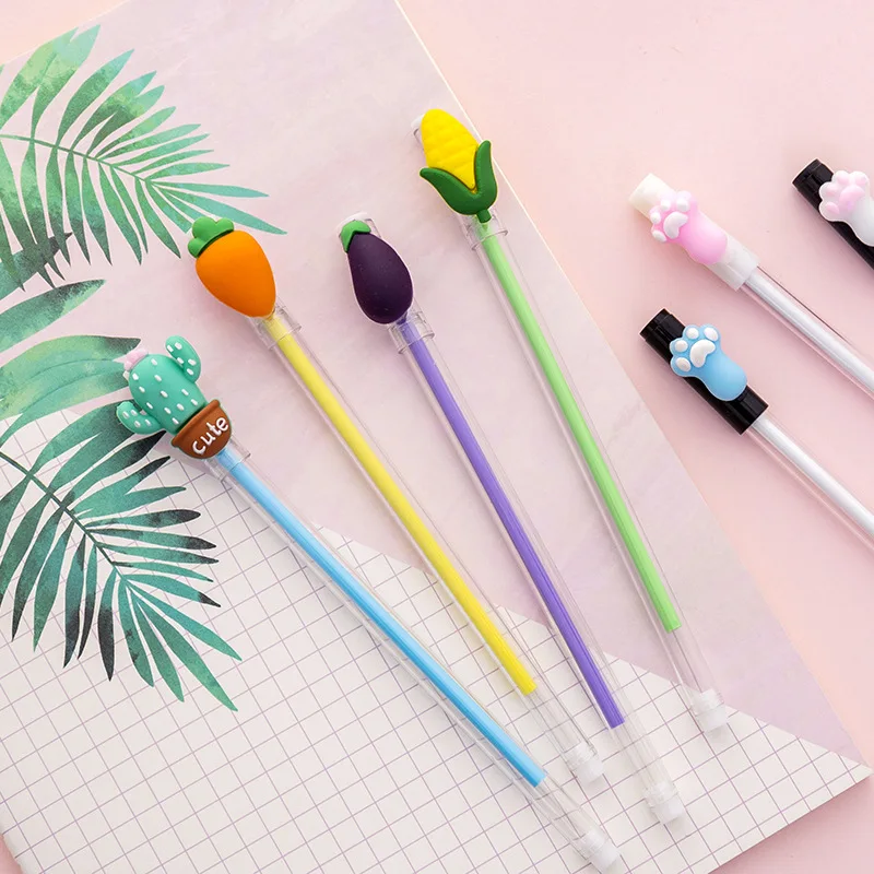 Coloffice 4PCs/Set Small Fresh Cute Cartoon Vegetable Cat Claw Cartoon Gel Pen Student Office Black Ink Pen Korean Stationery
Coloffice 4PCs/Set Small Fresh Cute Cartoon Vegetable Cat Claw Cartoon Gel Pen Student Office Black Ink Pen Korean Stationery