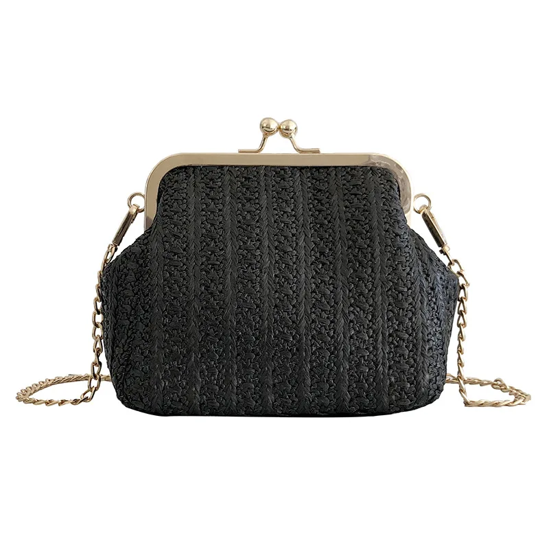 Women Bag 2019 New Fashion Korean Version of The Original Color Clip Hand Woven Straw Bag Single Shoulder Crosslink Chain Bag
Women Bag 2019 New Fashion Korean Version of The Original Color Clip Hand Woven Straw Bag Single Shoulder Crosslink Chain Bag