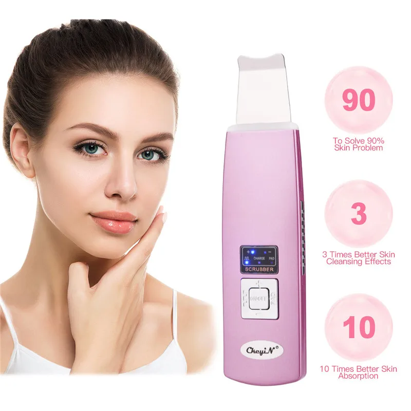 Ultrasonic Ion Skin Scrubber Facial Cleaner Blackhead Removal Face Skin Peeling Extractor Skin Rejuvenation Beauty Machine PJ8
Ultrasonic Ion Skin Scrubber Facial Cleaner Blackhead Removal Face Skin Peeling Extractor Skin Rejuvenation Beauty Machine PJ8