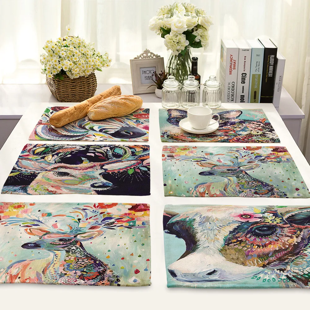Practical Home Kitchen Decoration Tableware Placement Coaster Animal Painting Deer Cat Bird with Flower Heat Proof Cup Bowl Pads
Practical Home Kitchen Decoration Tableware Placement Coaster Animal Painting Deer Cat Bird with Flower Heat Proof Cup Bowl Pads
