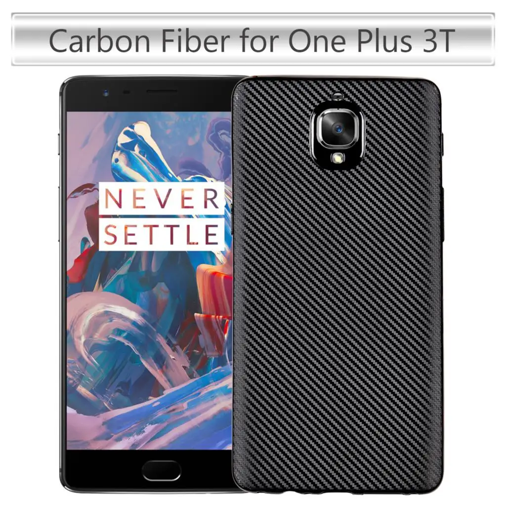 HATOLY для Fundas Oneplus 3T чехол 5 &quotOne Plus 3 Ультратонкий Мягкий ТПУ/углеродное волокно