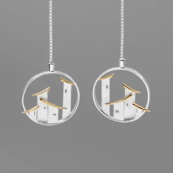 Initial Impression of Jiangnan's Folk Dwellings Simple and Freehand S925 with Pure Silver hanging Earrings
Initial Impression of Jiangnan's Folk Dwellings Simple and Freehand S925 with Pure Silver hanging Earrings