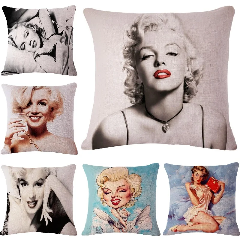 Marilyn Monroe Cushion Cover Linen Throw Pillow Cover Car Sofa Home Decorative Pillowcase almofadas decorativos cojines 45x45cm
Marilyn Monroe Cushion Cover Linen Throw Pillow Cover Car Sofa Home Decorative Pillowcase almofadas decorativos cojines 45x45cm
