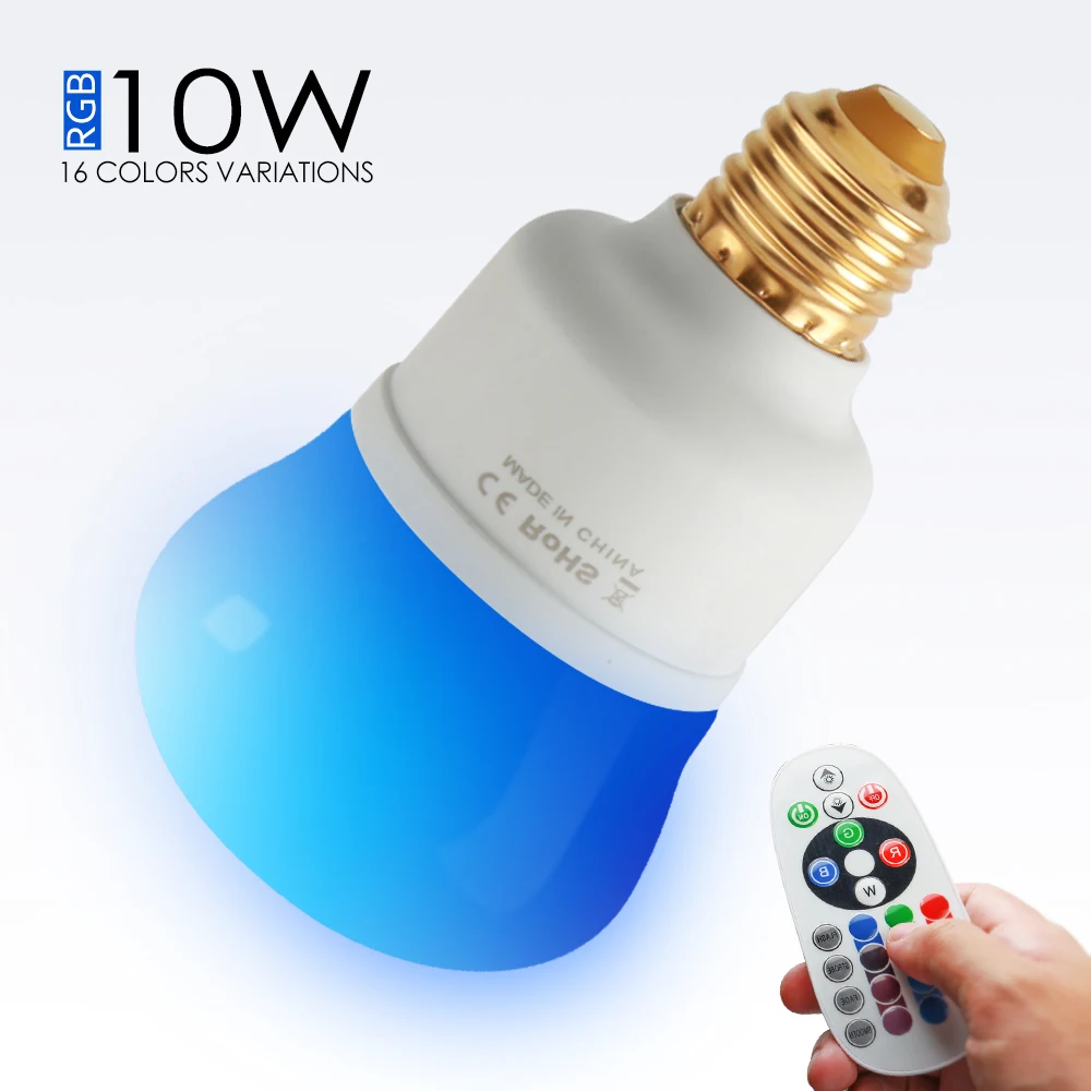 10W E27 RGB LED Bulb Spotlight+Remote Controller led lamp lampada novelty party stage lighting led lights decoration 16 colors
10W E27 RGB LED Bulb Spotlight+Remote Controller led lamp lampada novelty party stage lighting led lights decoration 16 colors