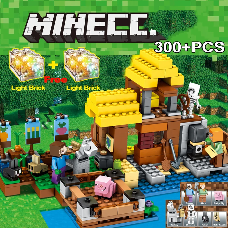 300PCS Farm Village minecraft Compatible my 21144 world Set Figure playmobil LED light DIY giftBuilding blocks Bricks Toys 18039
300PCS Farm Village minecraft Compatible my 21144 world Set Figure playmobil LED light DIY giftBuilding blocks Bricks Toys 18039