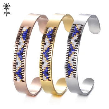 10pcs/lot Stainless Steel Woven Seed Bead Cuff Bangle Women Jewelry Delica Miyuki Seed Bead Bracelets M-025*10
10pcs/lot Stainless Steel Woven Seed Bead Cuff Bangle Women Jewelry Delica Miyuki Seed Bead Bracelets M-025*10