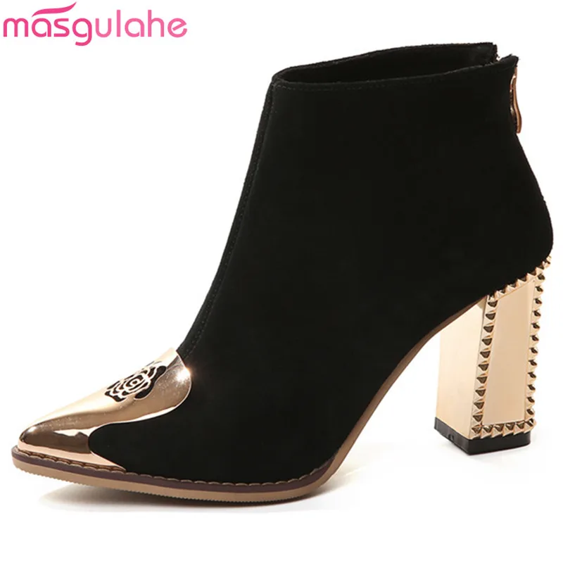 Masgulahe black fashion autumn winter boots women pointed toe zip suede leather boots high heels ankle boots for women elegant
Masgulahe black fashion autumn winter boots women pointed toe zip suede leather boots high heels ankle boots for women elegant