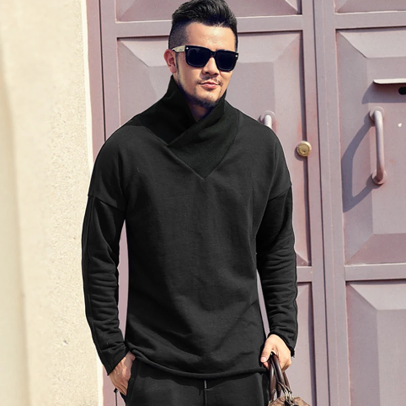 New Men Autumn Winter Black Casual Stand Collar Sweatshirt Men's Lapel Slim Fit Cotton Black European Style Sweatshirt F8223
New Men Autumn Winter Black Casual Stand Collar Sweatshirt Men's Lapel Slim Fit Cotton Black European Style Sweatshirt F8223