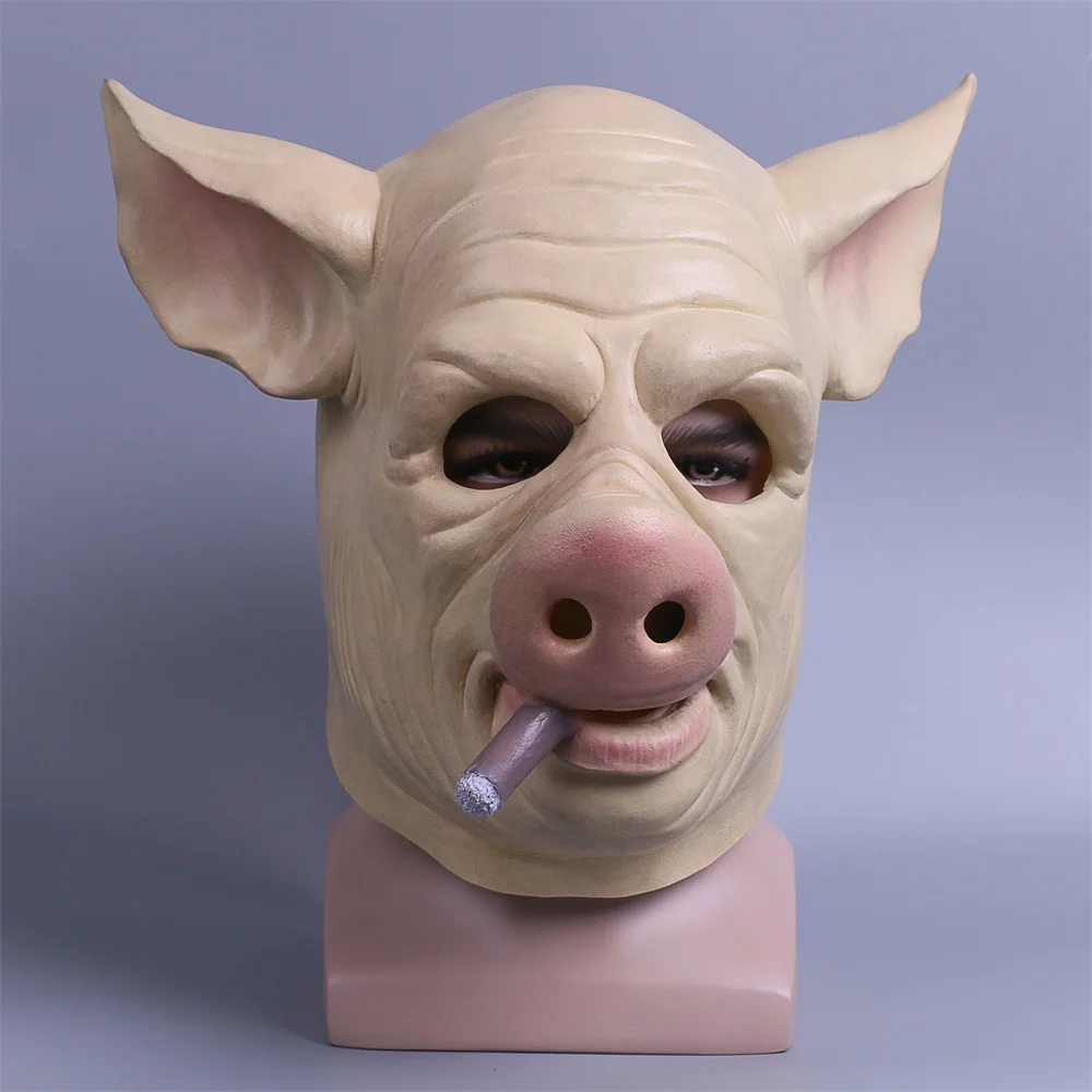 Cigar Hog Mask Game H1Z1: Kill of the King Cosplay Full Head Latex Pig Masks for Halloween
Cigar Hog Mask Game H1Z1: Kill of the King Cosplay Full Head Latex Pig Masks for Halloween