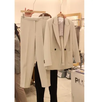 Set female 2019spring and autumn new slim fashion suit nine pants two sets of temperament solid color wild loose women's clothes
Set female 2019spring and autumn new slim fashion suit nine pants two sets of temperament solid color wild loose women's clothes
