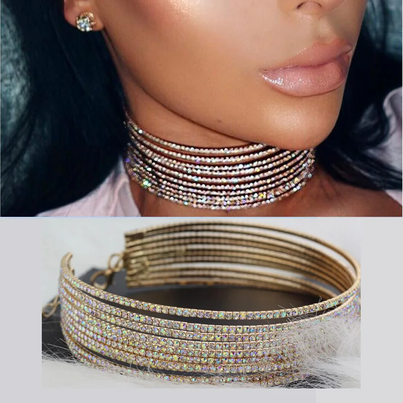Multilayer rhinestone choker crystal statement necklace 2017 big luxury chokers necklace women Maxi jewellery collier
Multilayer rhinestone choker crystal statement necklace 2017 big luxury chokers necklace women Maxi jewellery collier