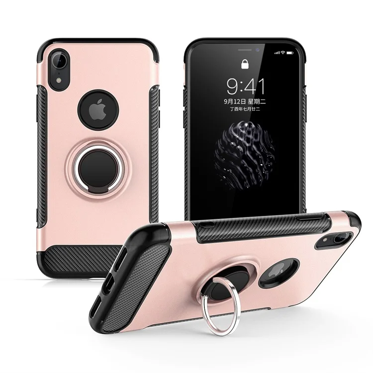 Protect Camera 360° Rotating TPU+PC Ultra Thin Carbon Fiber Ring Bracket Mobile Phone Case For iPhone Xr 6.1" Anti knock
Protect Camera 360° Rotating TPU+PC Ultra Thin Carbon Fiber Ring Bracket Mobile Phone Case For iPhone Xr 6.1" Anti knock