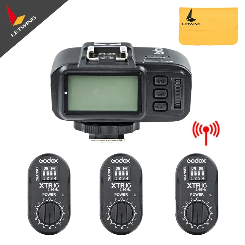 3x Godox XTR-16 Wireless 2.4G Power Controller Flash Receivers + X1T-N TTL Wireless Transmitter for AD180 AD360
3x Godox XTR-16 Wireless 2.4G Power Controller Flash Receivers + X1T-N TTL Wireless Transmitter for AD180 AD360