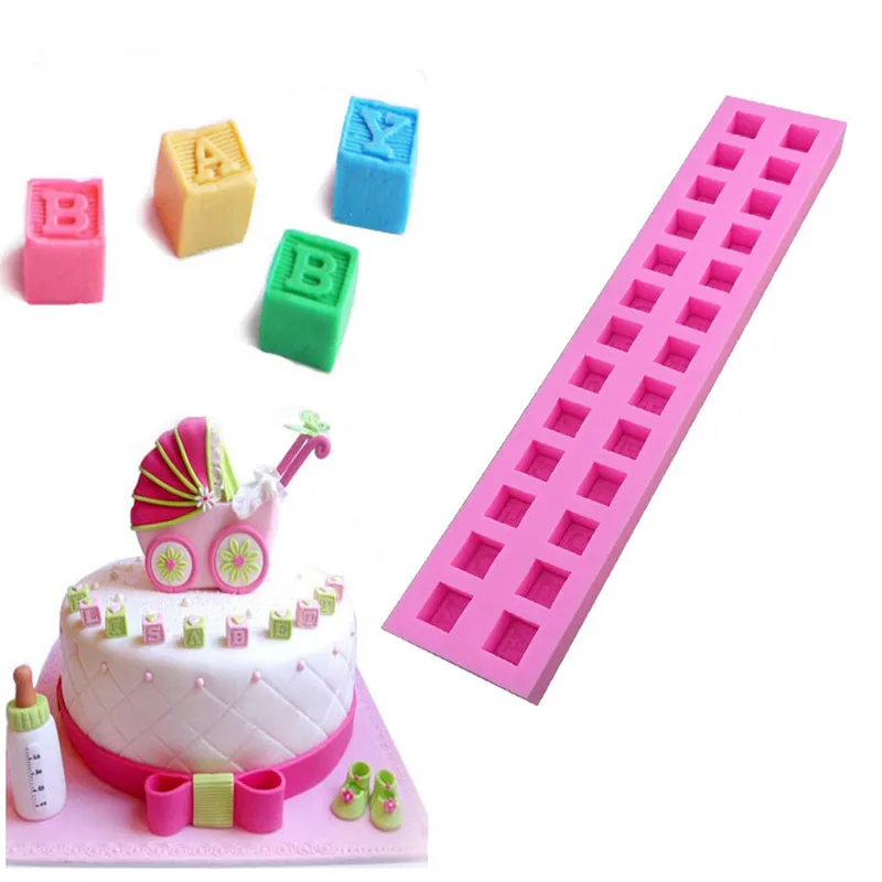 Silicone Cake Mold 26 3D English Letters Chocolate Gumpaste DIY Baby Shower Alphabet Block Fondant Cake Decorating Tools
Silicone Cake Mold 26 3D English Letters Chocolate Gumpaste DIY Baby Shower Alphabet Block Fondant Cake Decorating Tools