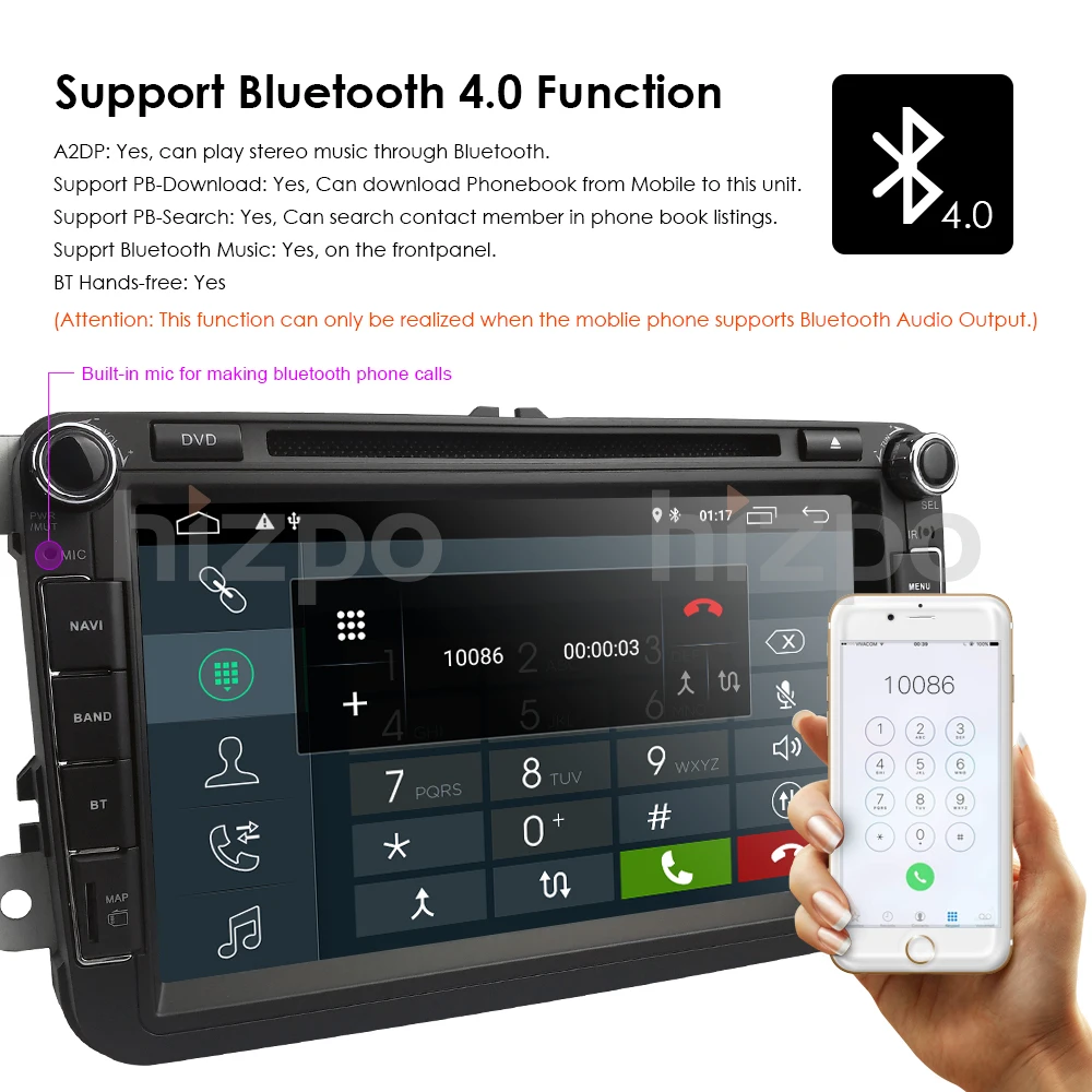 Clearance 8Inch Android 9.0 2 Din IPS Car DVD player For  V W/Golf/Tiguan/Skoda/Fabia/Rapid/Seat/Leon/Skoda Remote control Free camera IGO 12