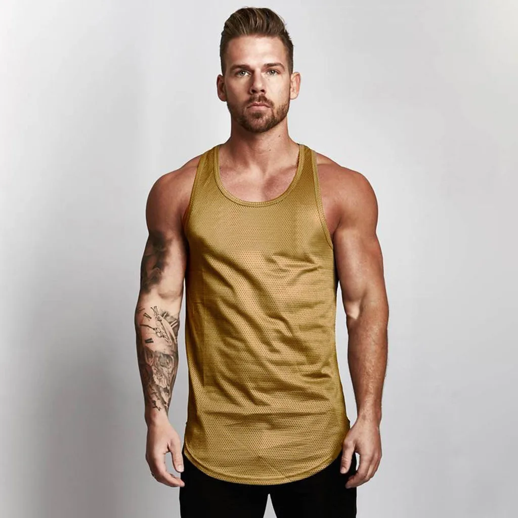 2019 New Mesh Breathable Bodybuilding Sport Fitness Tank Tops Sexy Men's Fashion Tees Tight Undershirts Corset Gay Male Cloth
2019 New Mesh Breathable Bodybuilding Sport Fitness Tank Tops Sexy Men's Fashion Tees Tight Undershirts Corset Gay Male Cloth