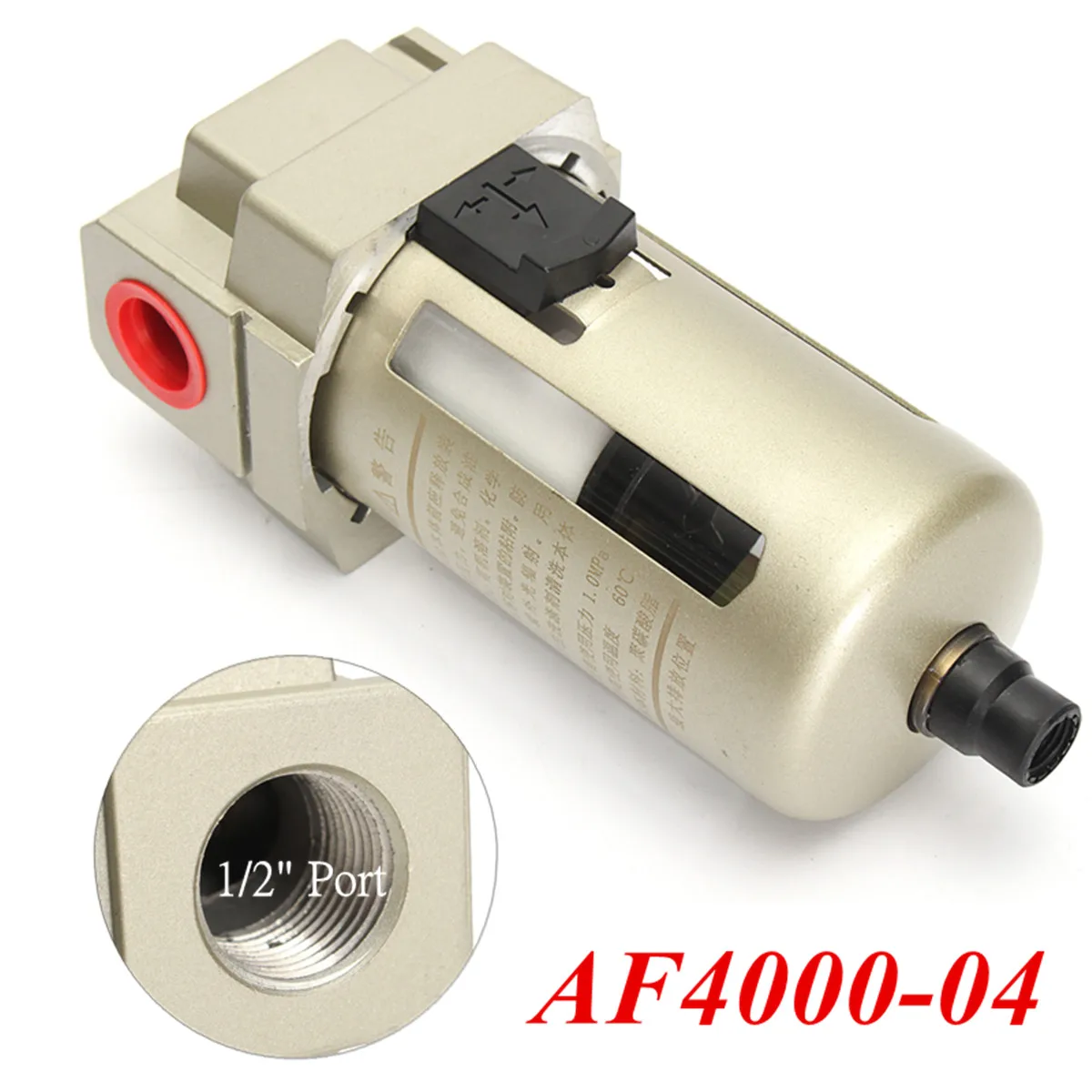 1/2'' Air Compressor AF4000-04 Inline Drain Water Filter Separate Oil Water Moisture Trap Separator Pressure Regulator
1/2'' Air Compressor AF4000-04 Inline Drain Water Filter Separate Oil Water Moisture Trap Separator Pressure Regulator