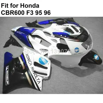 Free custom fairing kit for Honda CBR600 F3 1995 1996 white blue black fairings CBR600 F3 NM95 
Free custom fairing kit for Honda CBR600 F3 1995 1996 white blue black fairings CBR600 F3 NM95