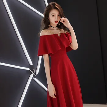 Boat Neck Evening Dress Robe De Soiree Burgundy Satin Simple A Line Evening Dresses Long Dress 2019 Vestido De Festa
Boat Neck Evening Dress Robe De Soiree Burgundy Satin Simple A Line Evening Dresses Long Dress 2019 Vestido De Festa