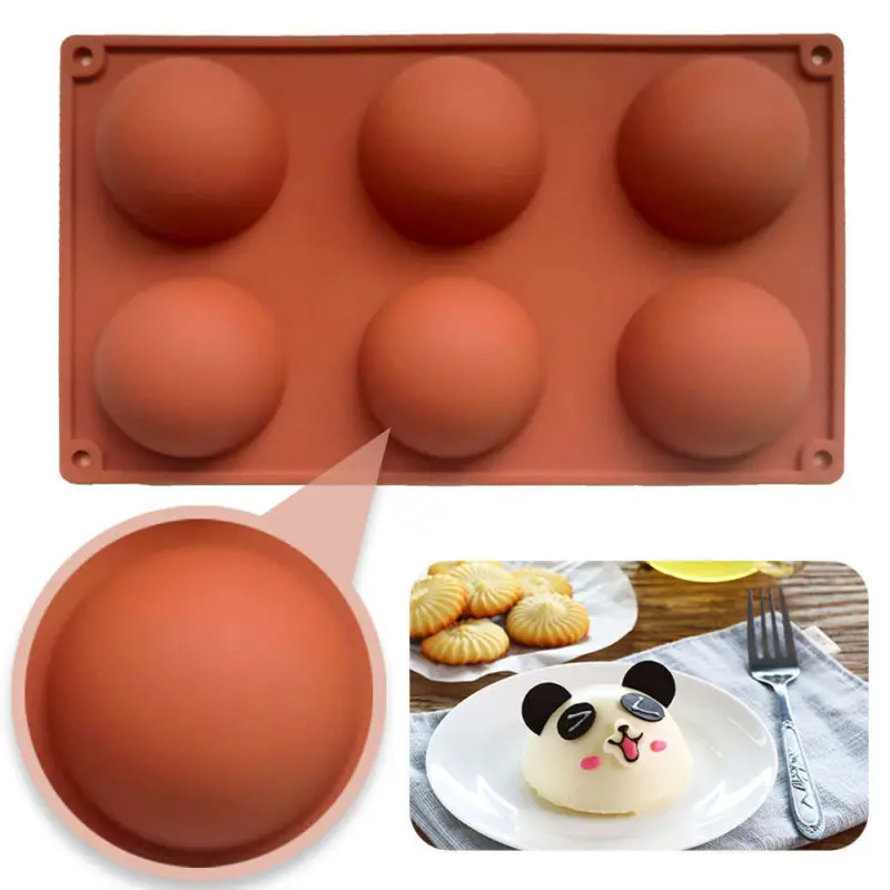 6 Holes Half Sphere Silicone Cake Mold Fondant Kitchen Bakeware Cupcake Baking Tray Mousse Cake Mold Muffin Pan Chocolate Moulds
6 Holes Half Sphere Silicone Cake Mold Fondant Kitchen Bakeware Cupcake Baking Tray Mousse Cake Mold Muffin Pan Chocolate Moulds