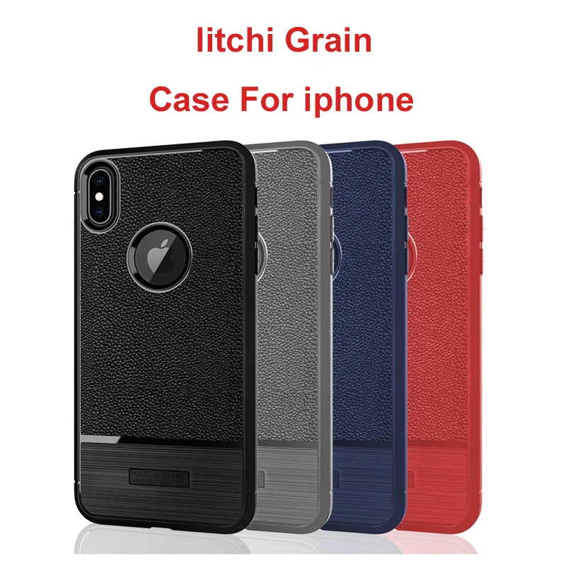 Phone case for iphone 7/8 plus litchi Grain pattern silicone all-inclusive soft case for iphone x/xr/xs
Phone case for iphone 7/8 plus litchi Grain pattern silicone all-inclusive soft case for iphone x/xr/xs